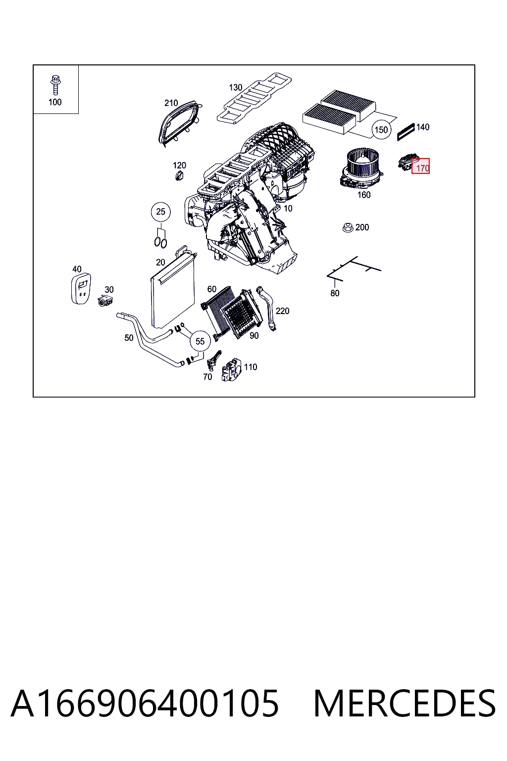 A166906400105 Mercedes Регулятор оборотів пічки