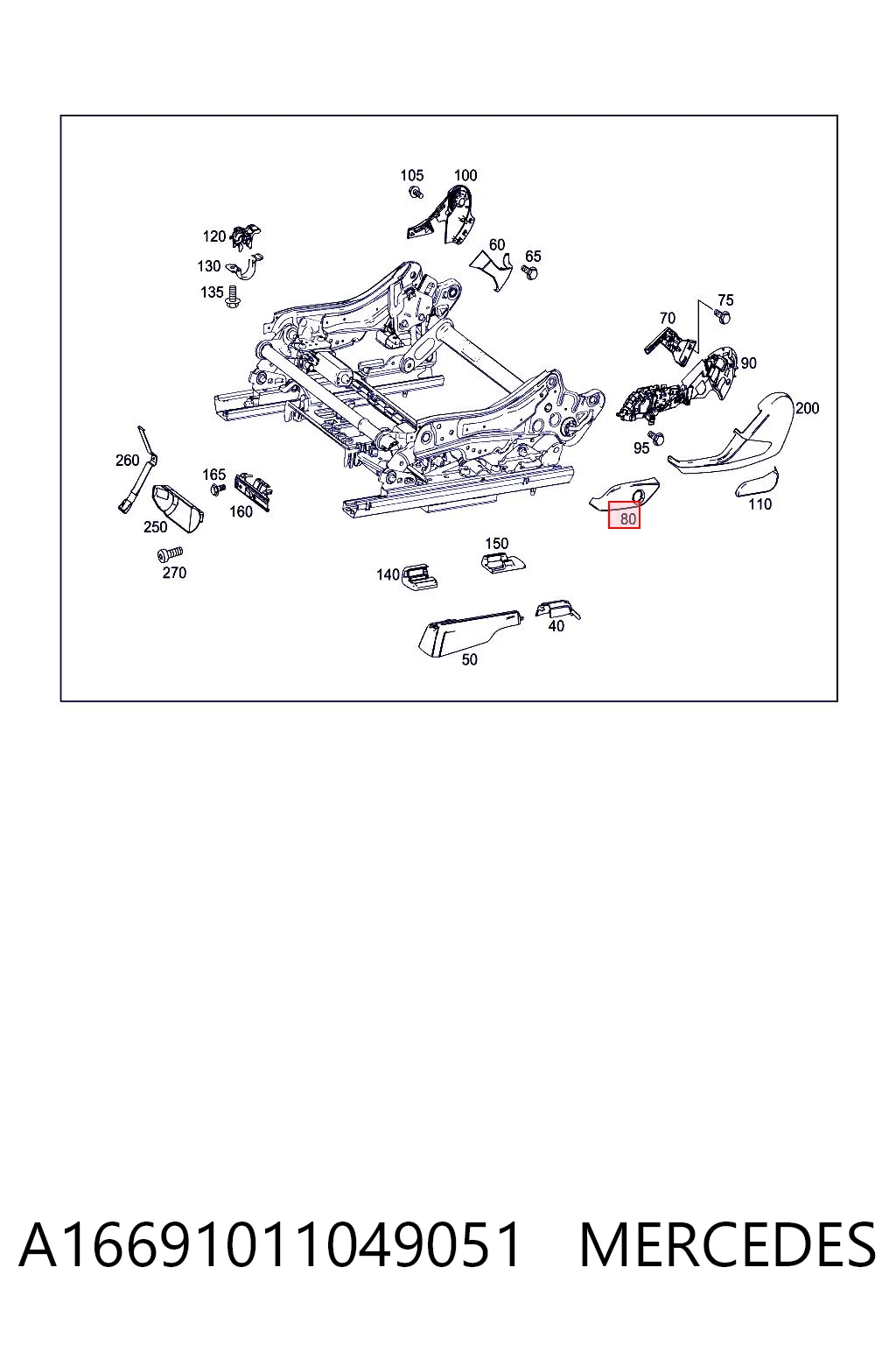  Mercedes A1669101104 ціна, від 12.70 USD