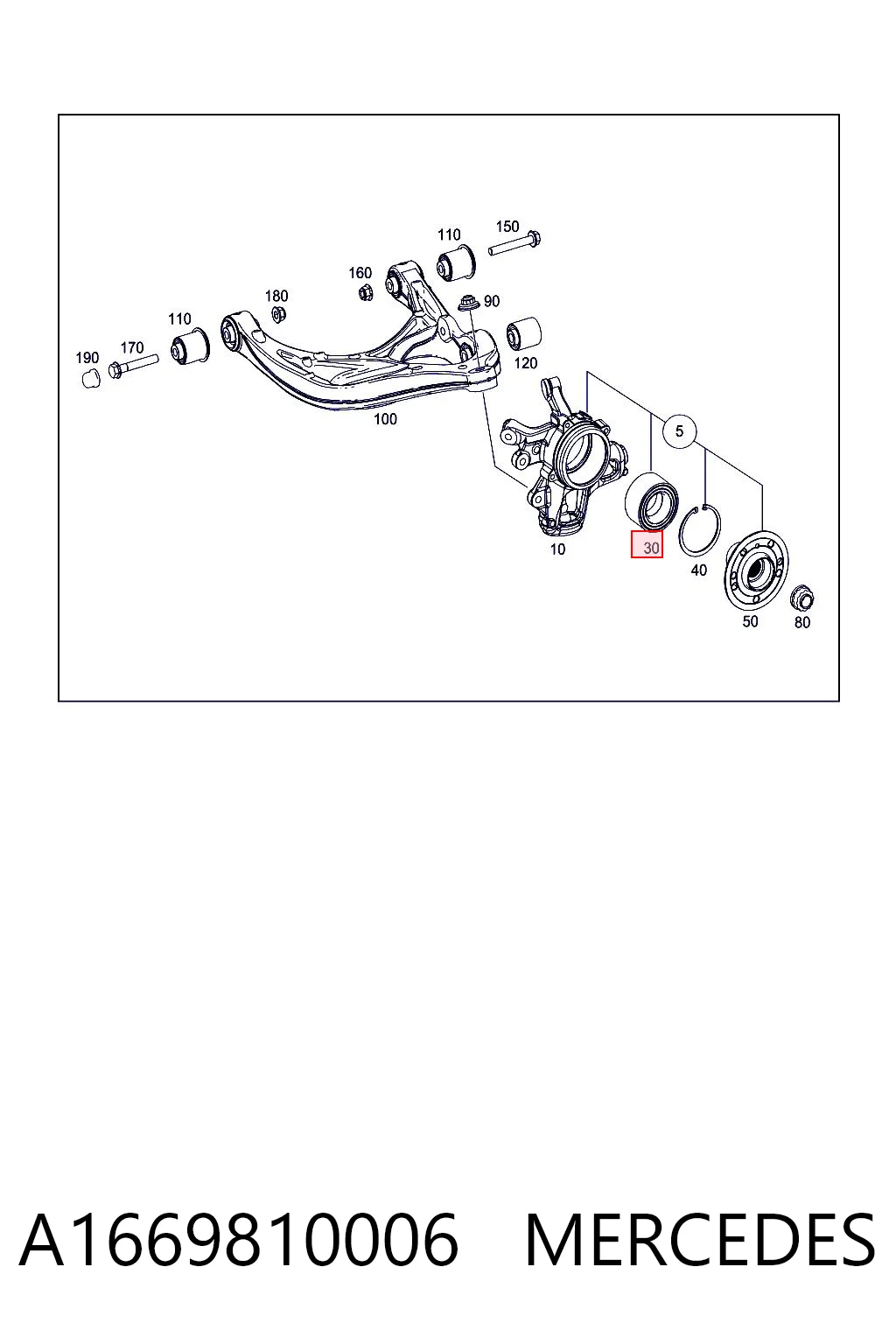 A1669810006 Mercedes Підшипник маточини передньої