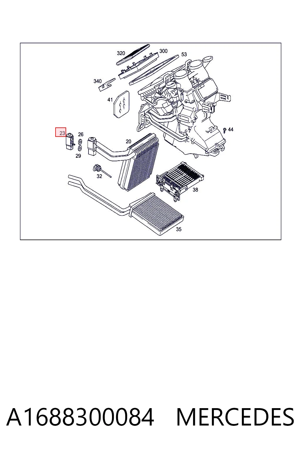 A1688300084 Mercedes Клапан TRV, кондиціонера