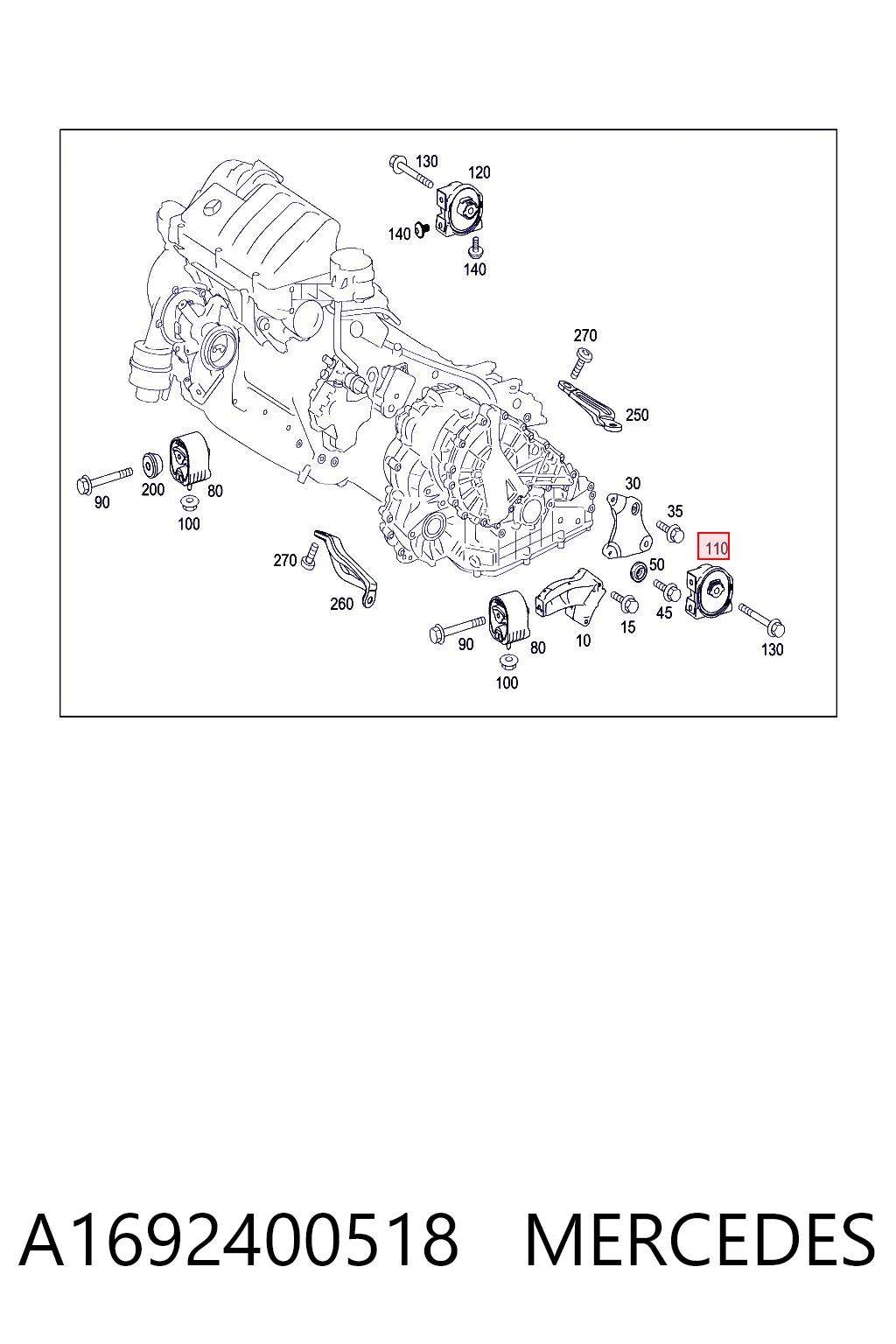 Подушка коробки передач 3M399005 AND