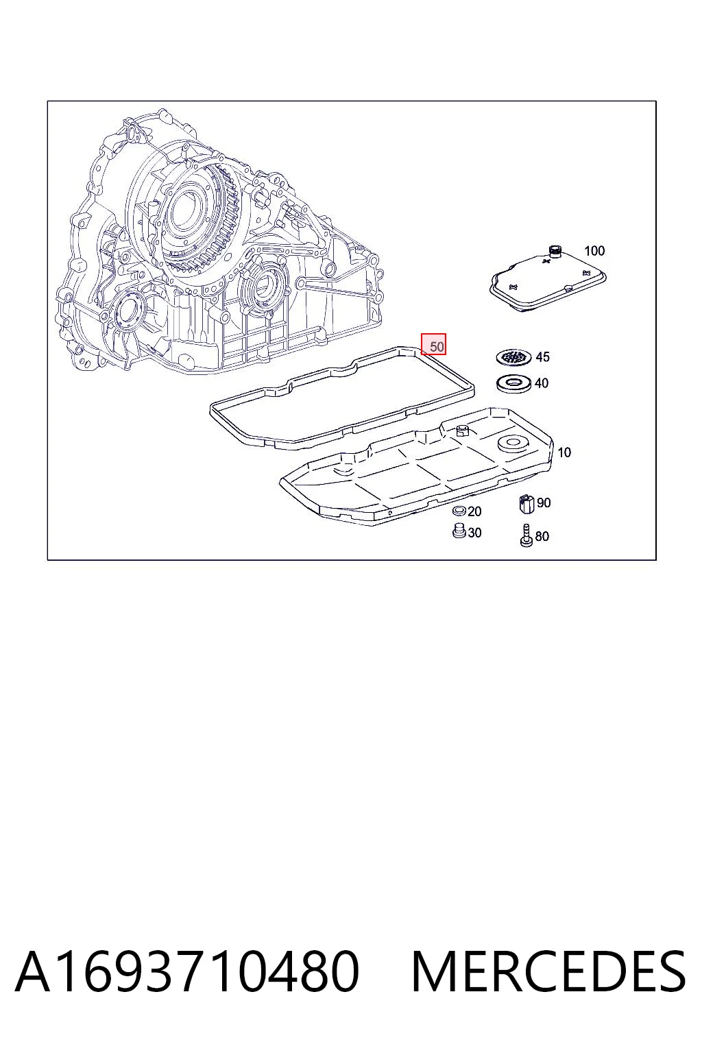 A1693710480 Mercedes Прокладка піддону АКПП
