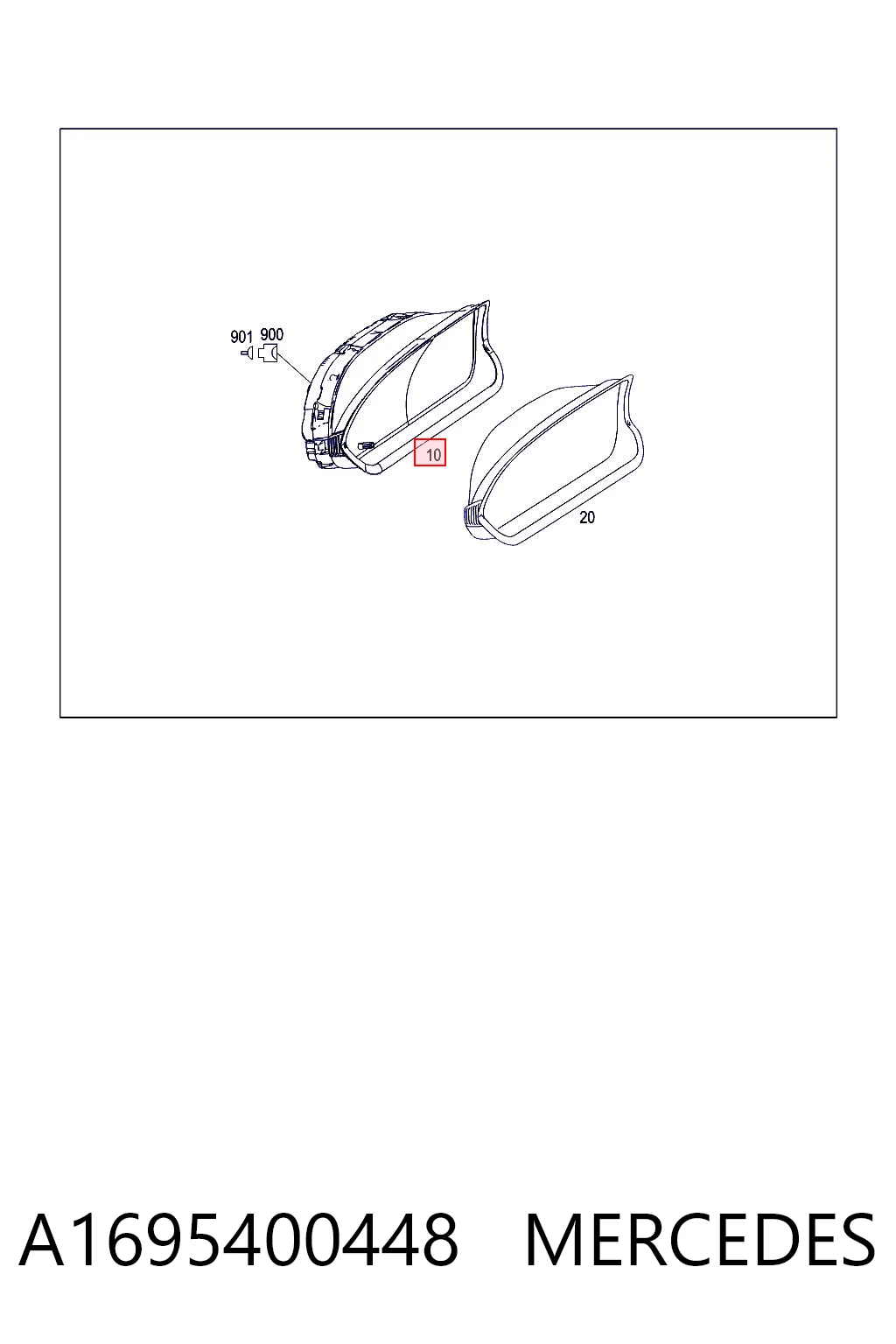 A1695400448 Mercedes Щиток приладів додатковий
