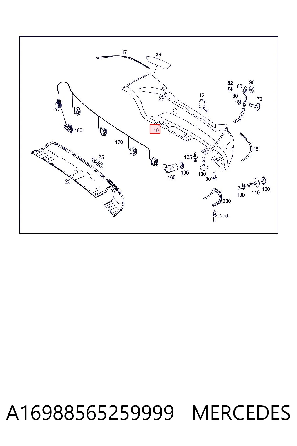 Купити Задній бампер Mercedes A  W169