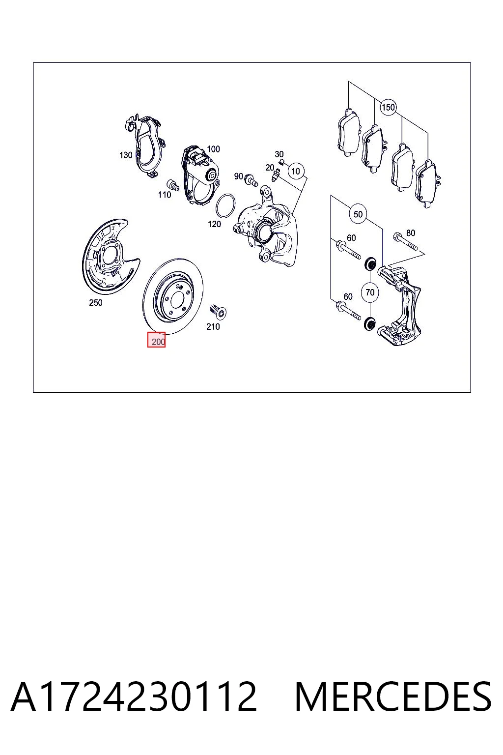 A1724230112 Mercedes Дискові гальма