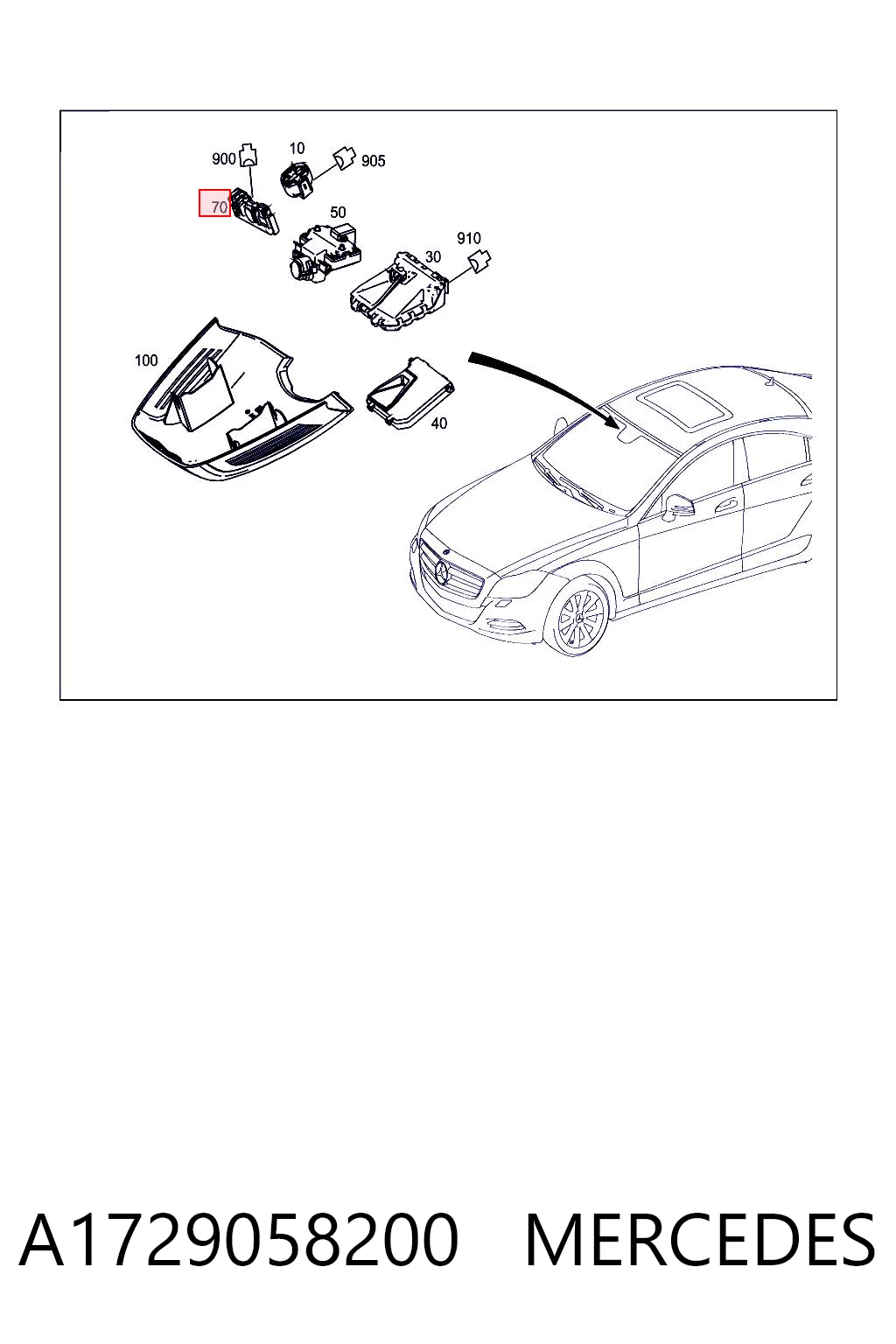 A1729058200 Mercedes Датчик дощу