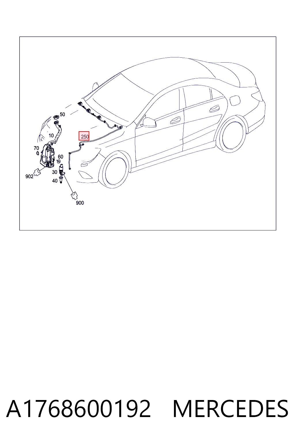 A1768600192 Mercedes Сопло склоомивача вітрового скла