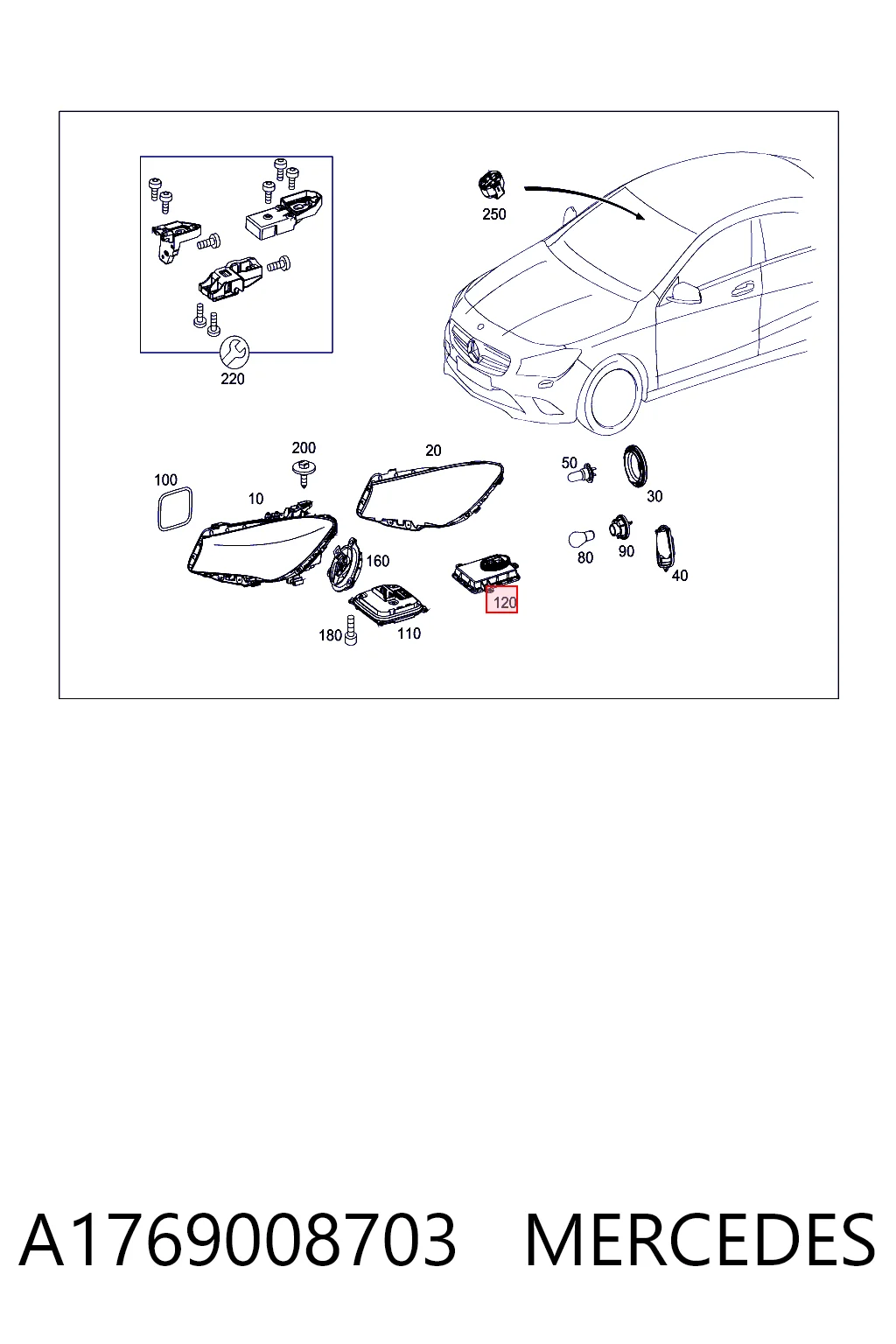 A1769008703 Mercedes Блок упавленія автосвітла