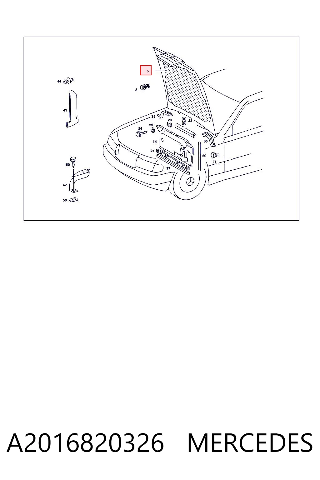 Утеплювач капота на Mercedes C 190 W201