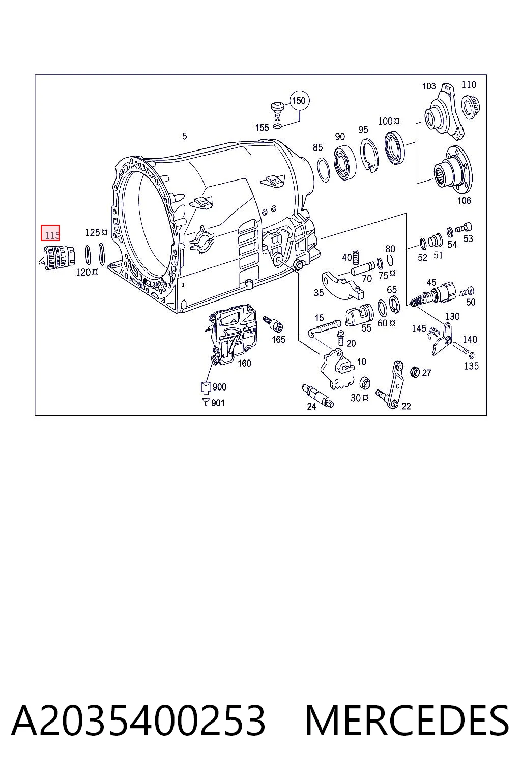 A2035400253 Mercedes Роз'єм АКПП