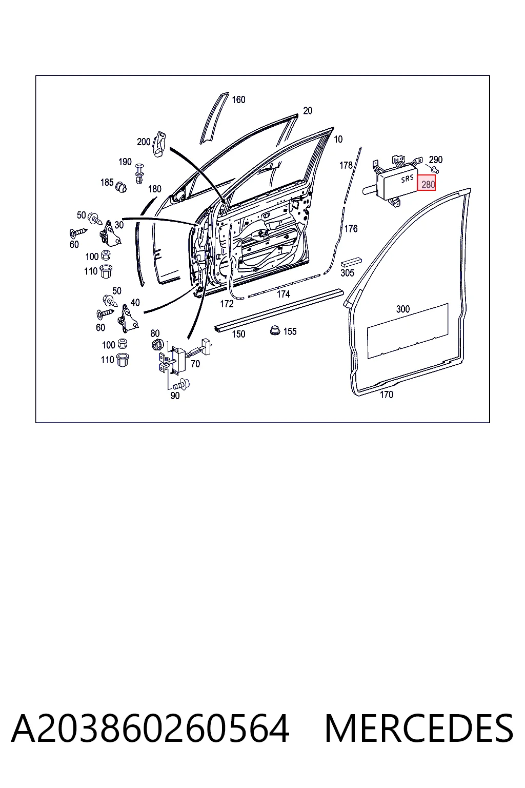 Подушка безпеки, передній, правих дверей AIRBAG TRW 30320418C ціна, від 6.33 USD