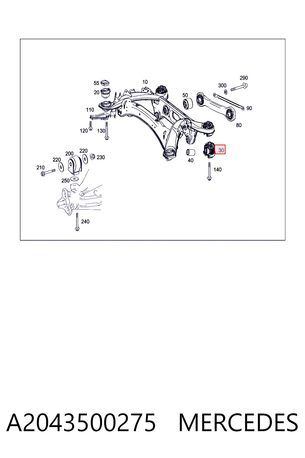 Купити Сайлентблок задньої балки Mercedes C  W204