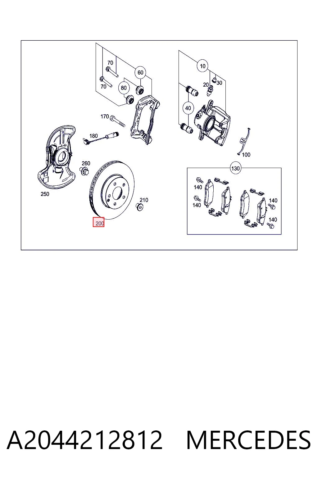 A2044212812 Mercedes Гальмо дискове переднє