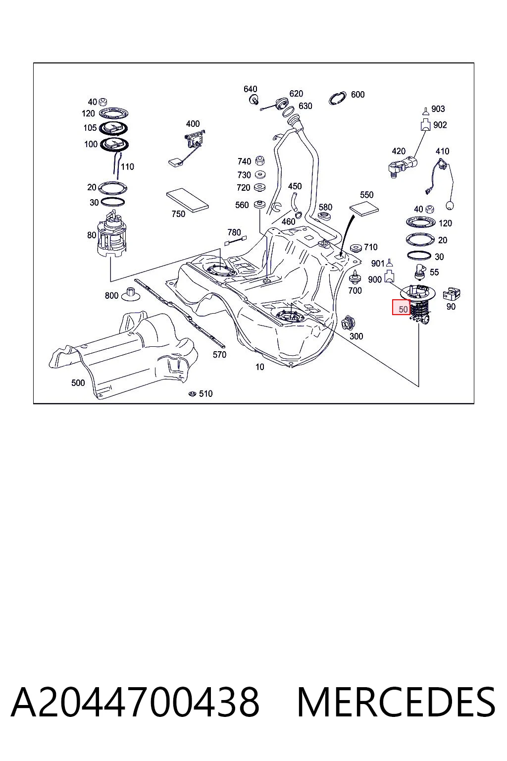 A2044700438 Mercedes 
