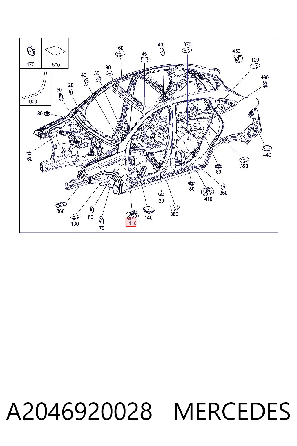 A2046920028 Mercedes Подушка домкрата нижня, поддомкратники