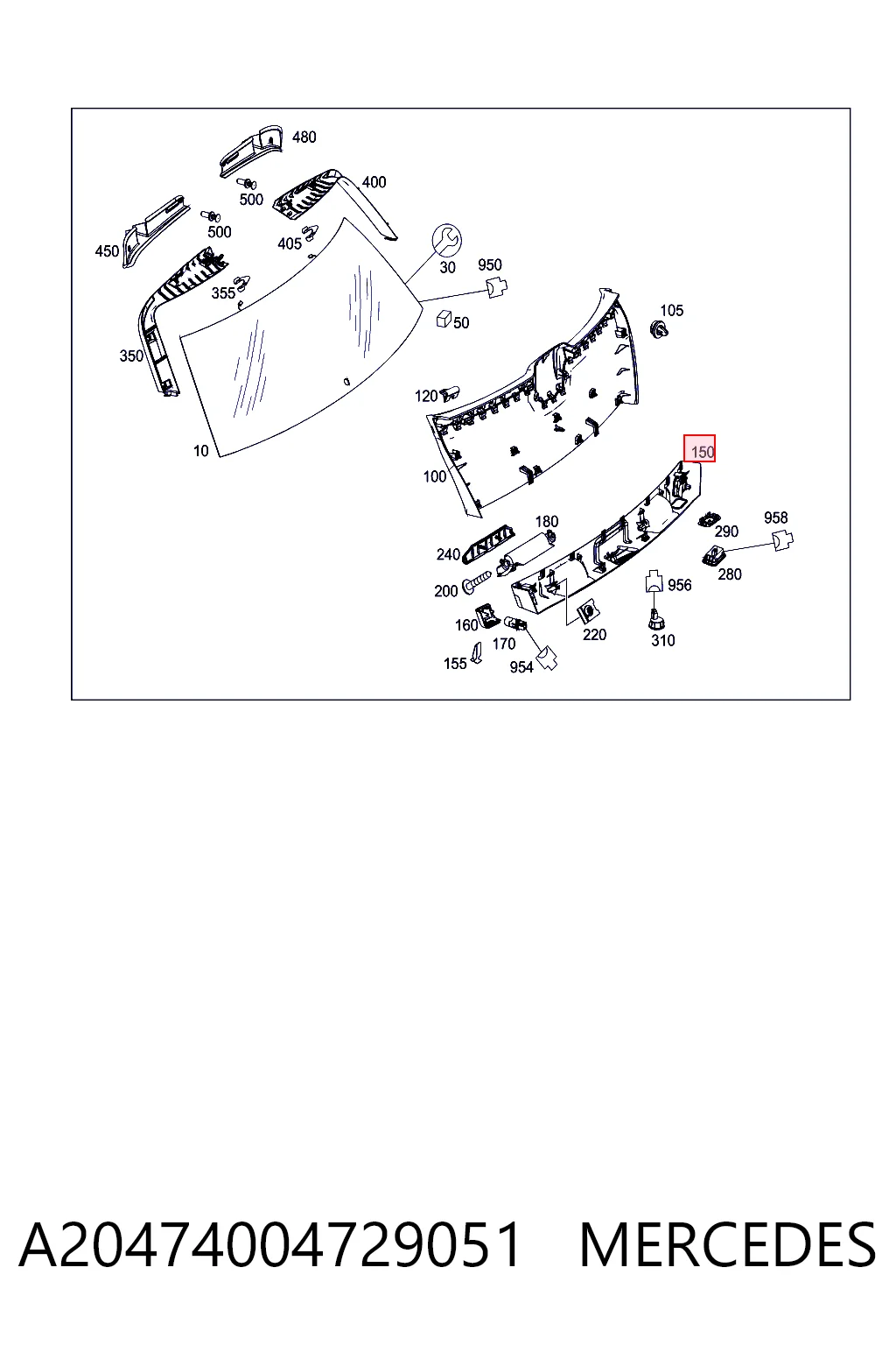 Купити A2047400472 Mercedes 
