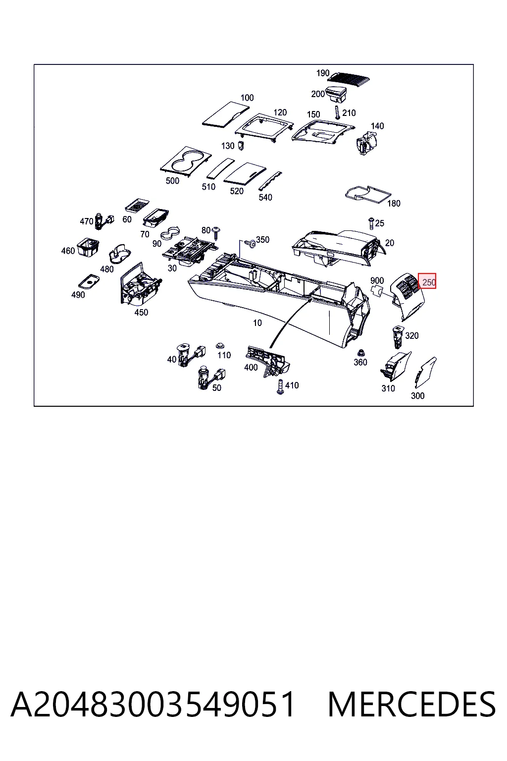  Mercedes A20483003548R73 ціна, від 24.86 USD