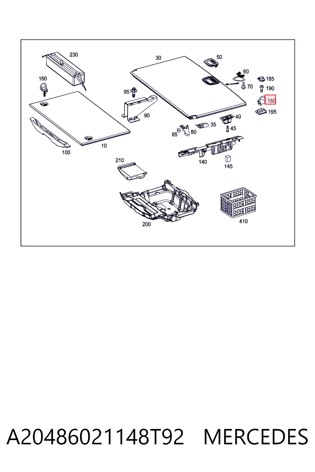  Mercedes A204860211428 ціна, від 12.85 USD