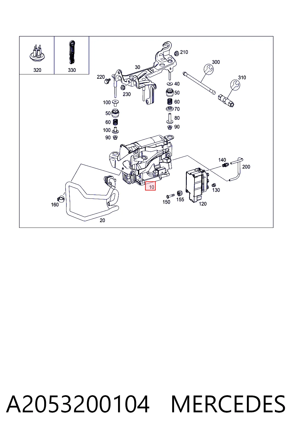 A2053200104 Mercedes Компресор пневмоподвески