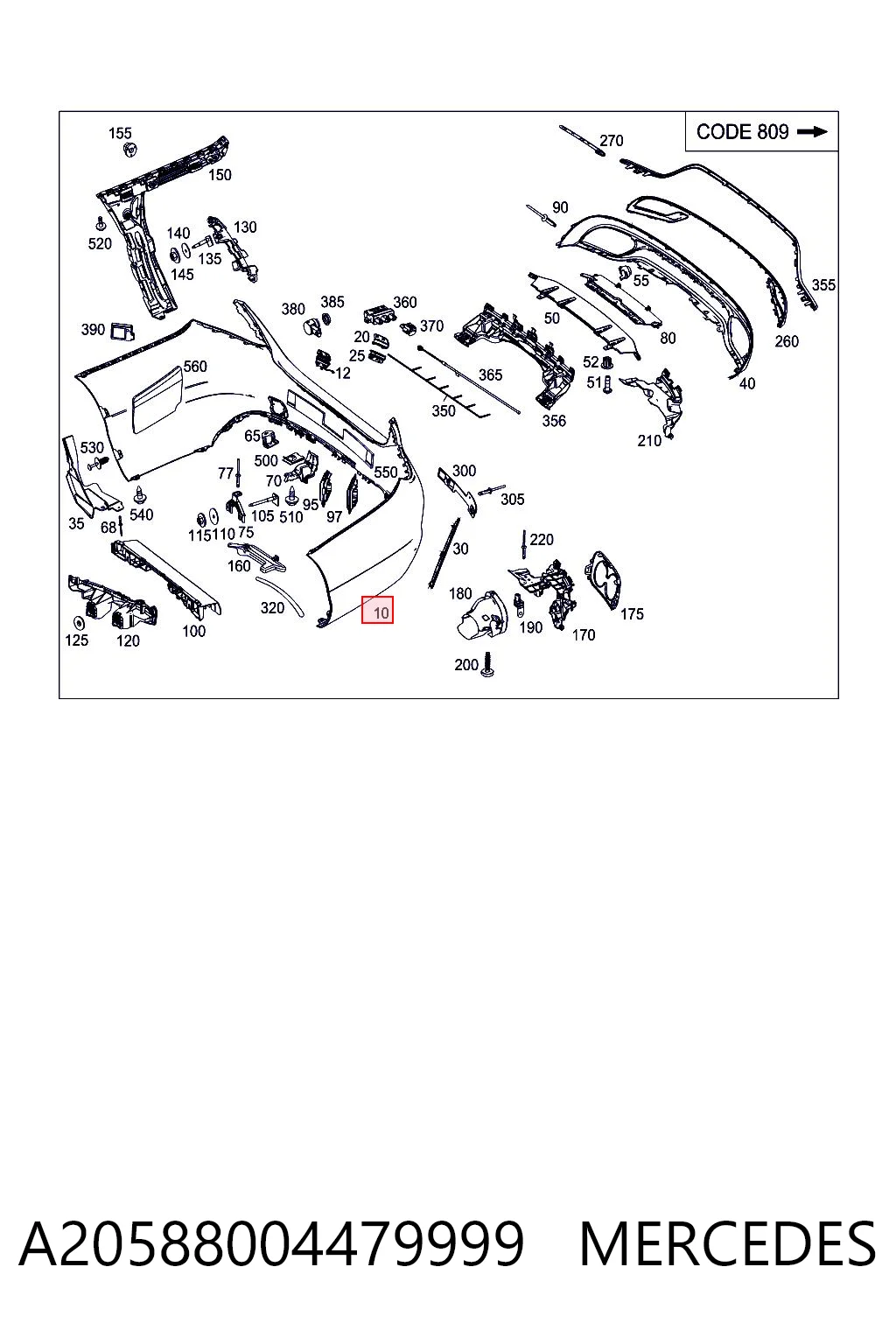 Купити 50D2961 Polcar Задній бампер