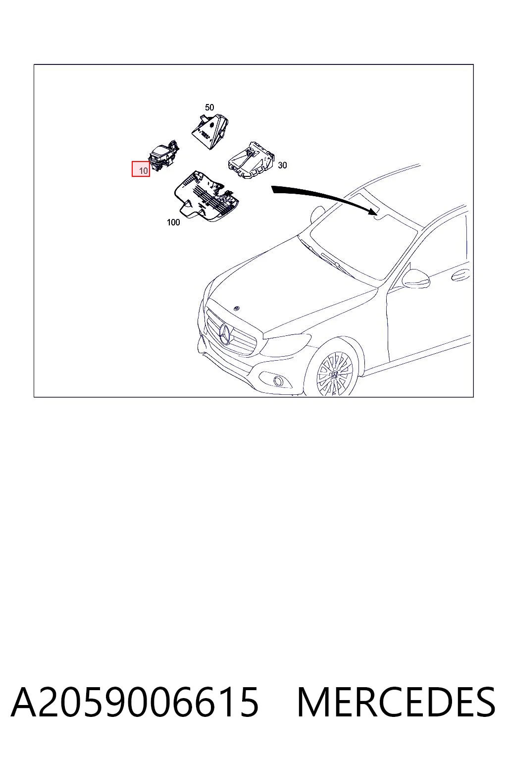 A2059006615 Mercedes Датчик дощу