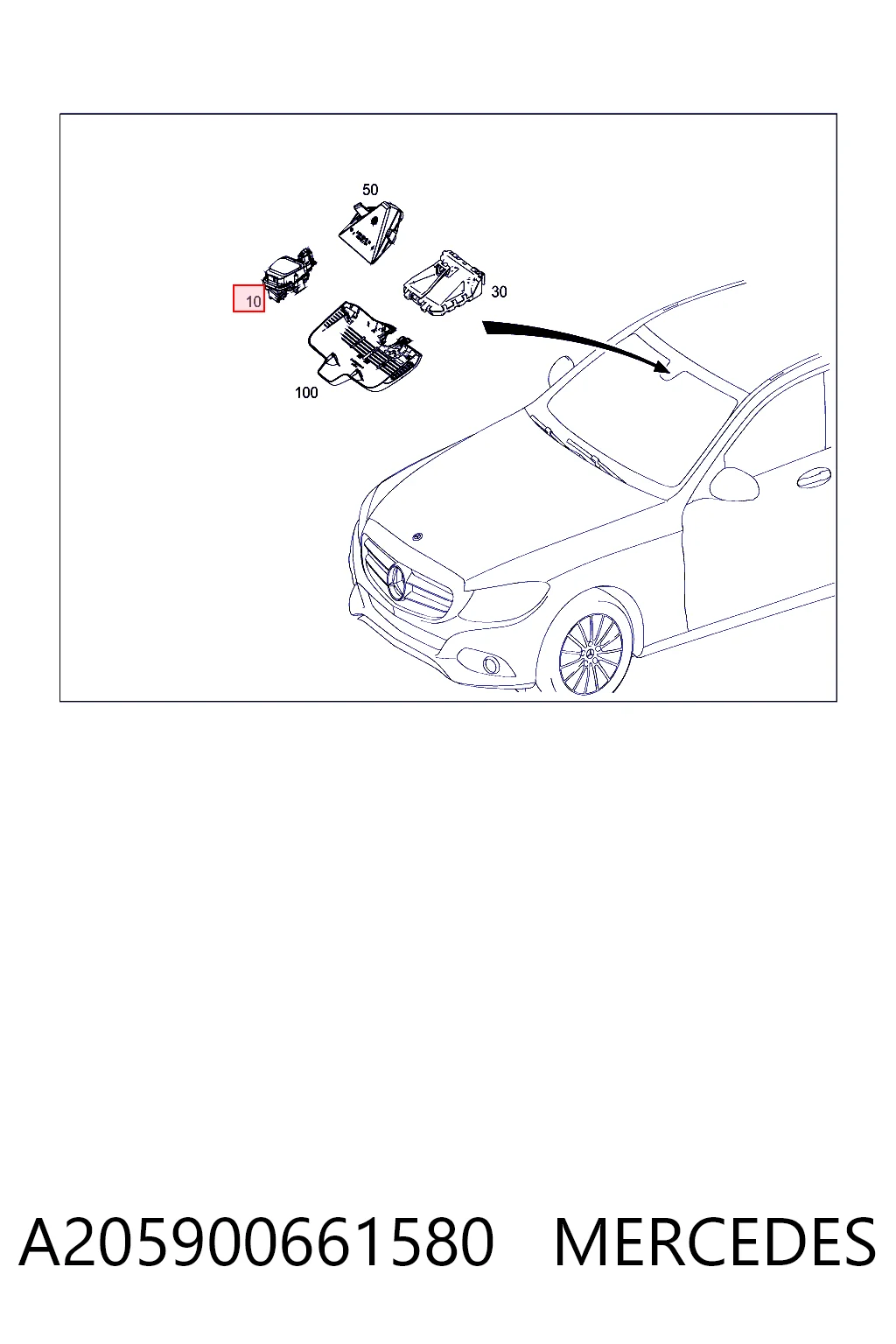  Датчик дощу Mercedes C 