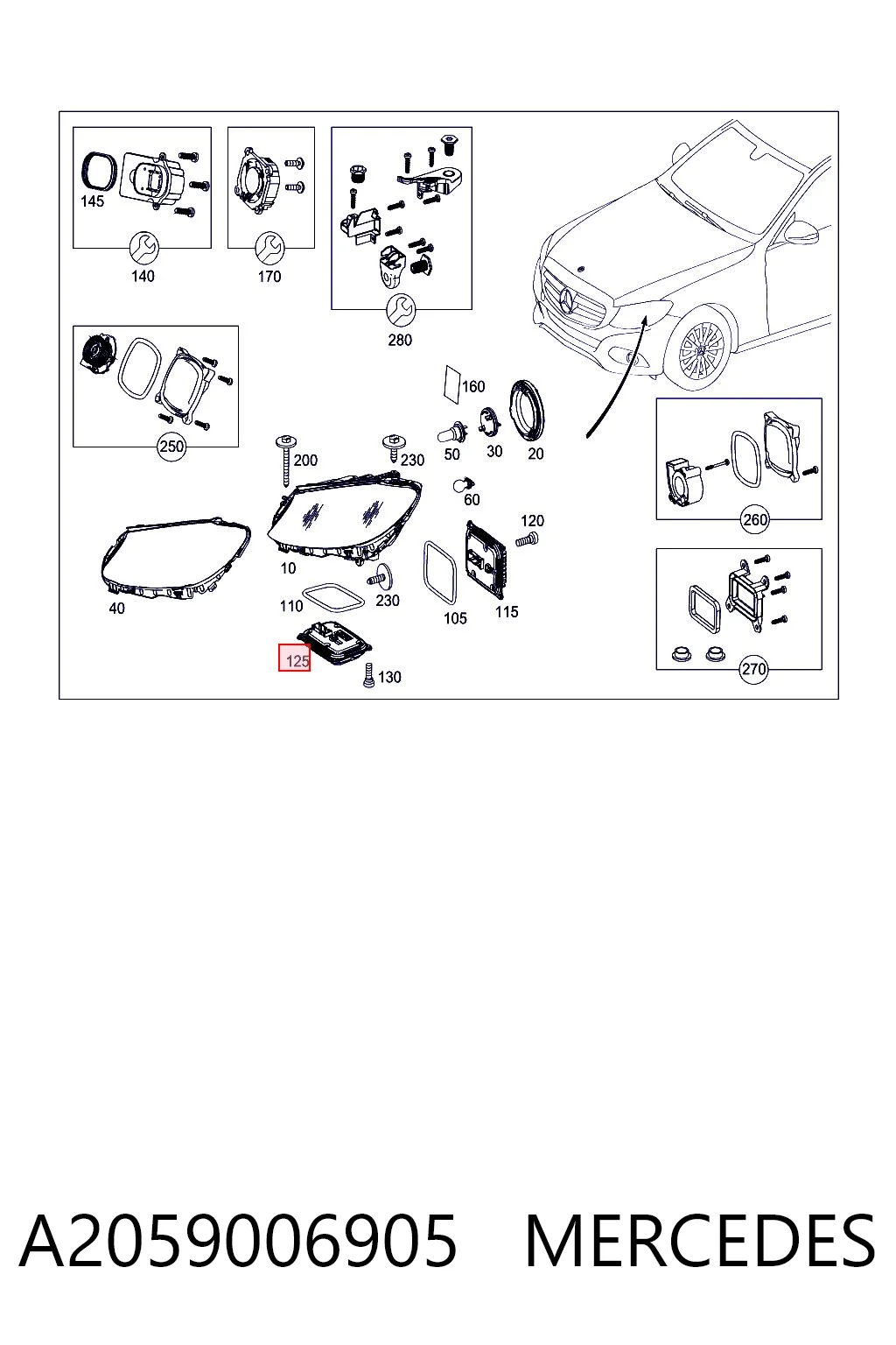 A2059006905 Mercedes 