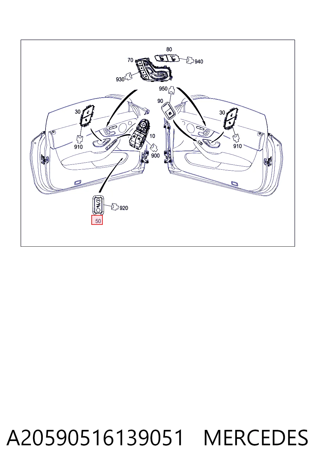  Mercedes A22290504097H52 ціна, від 18.75 USD