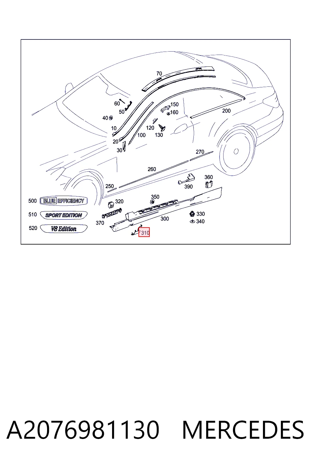 A2076981130 Mercedes 