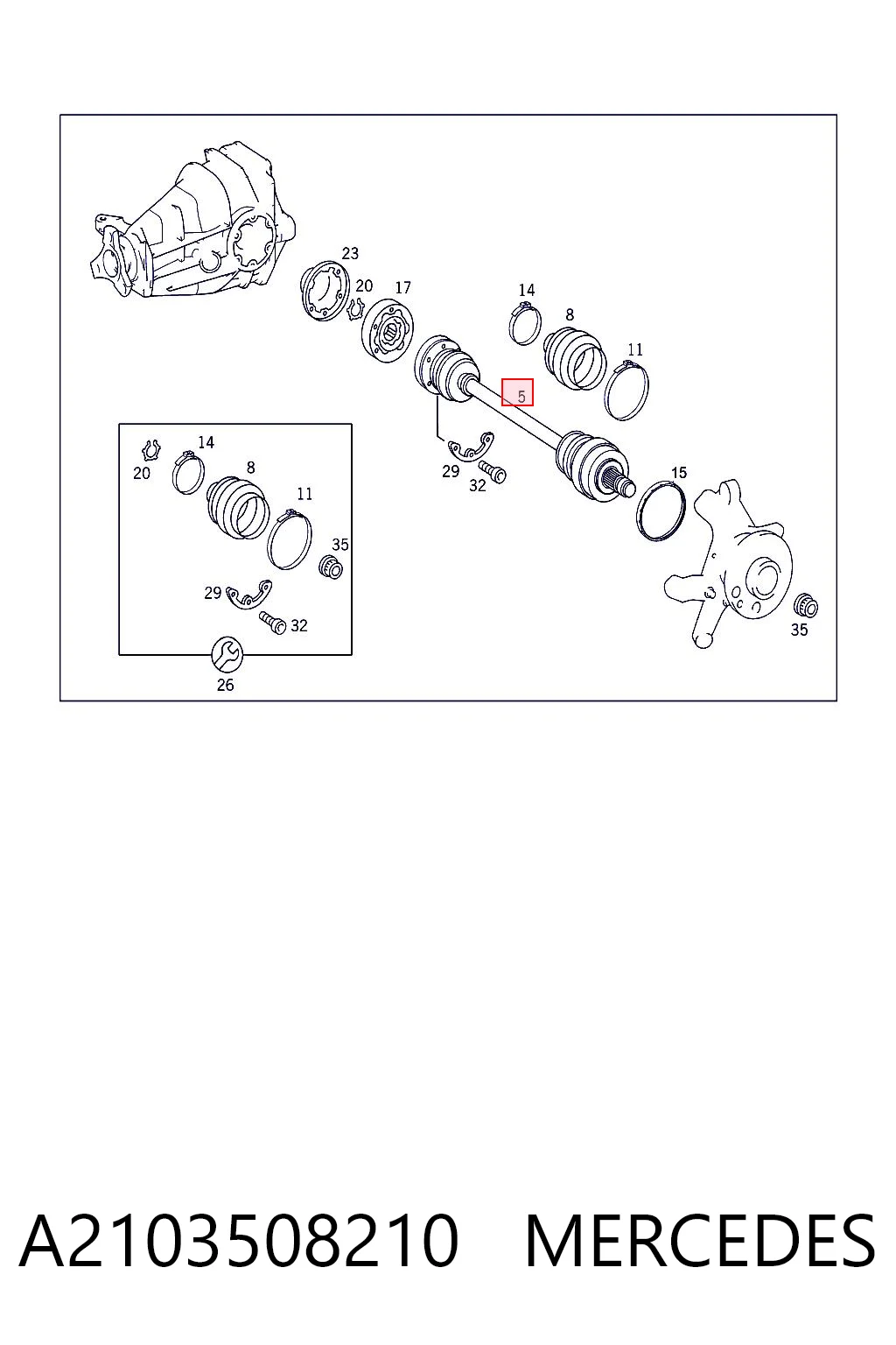 Піввісь задня BB1307 Posterparts