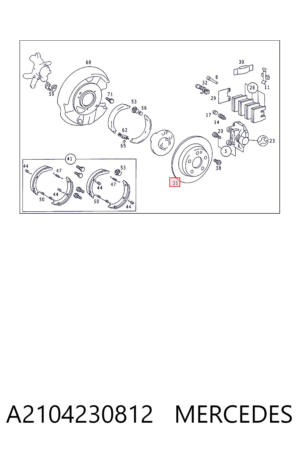 A2104230812 Mercedes Дискові гальма