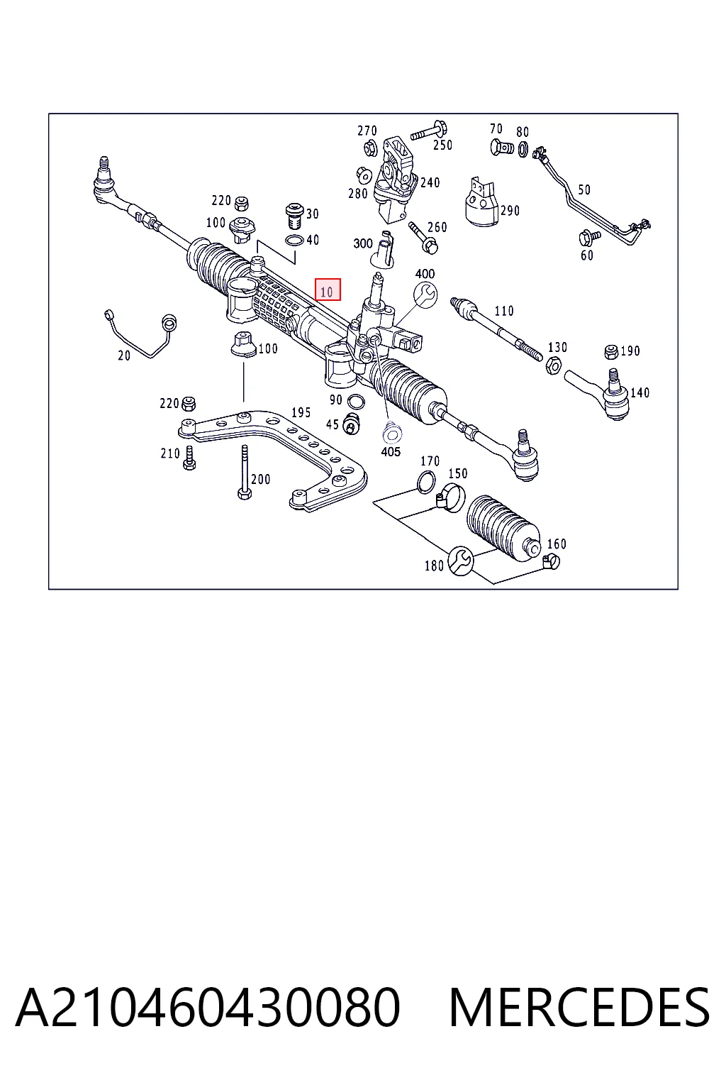Купити A8401991101 Mercedes Рульова рейка