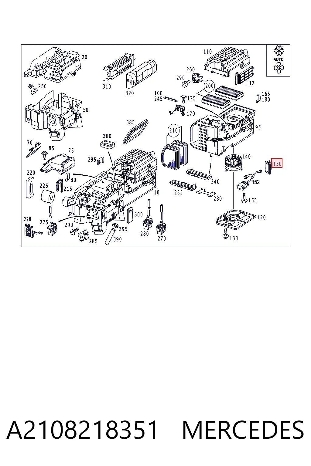 A2108218351 Mercedes Регулятор оборотів пічки