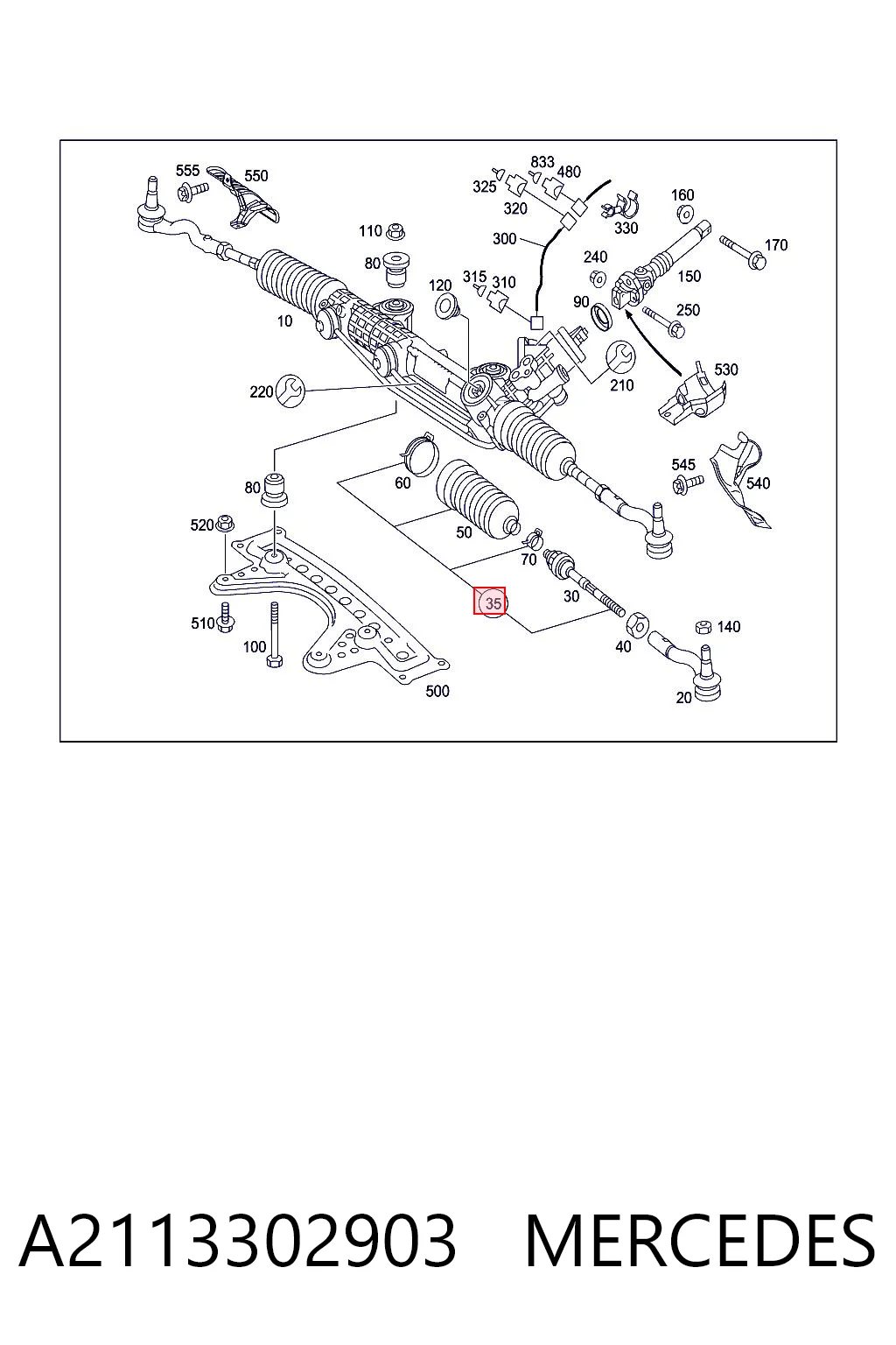 A2113302903 Mercedes Тяги кермові