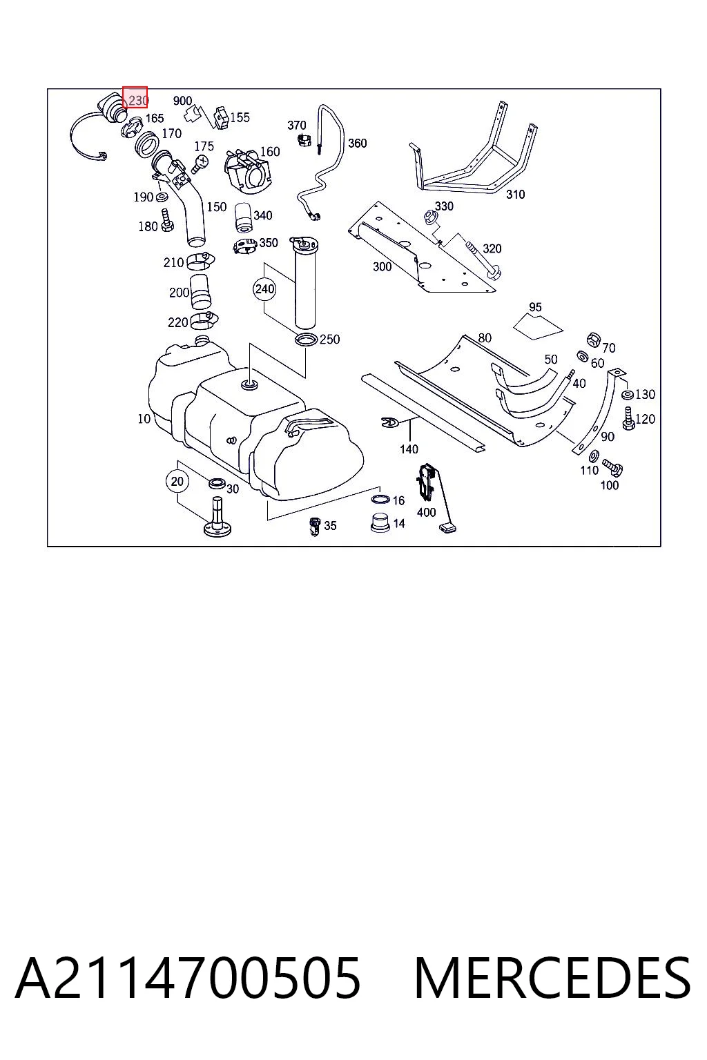 A2114700505 Mercedes Кришка / пробка бензобака