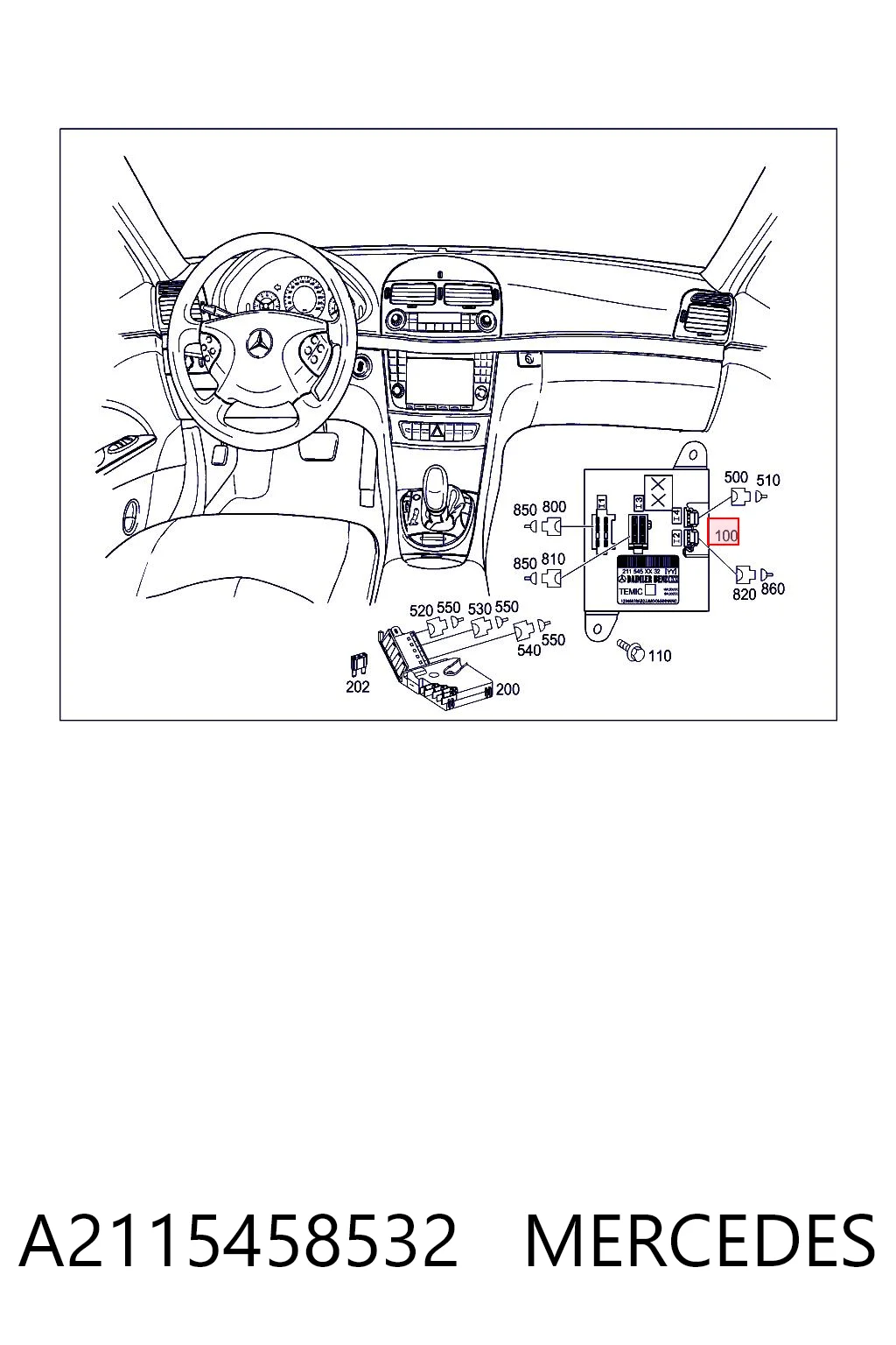 A2115458532 Mercedes Блок керування сигналами SAM