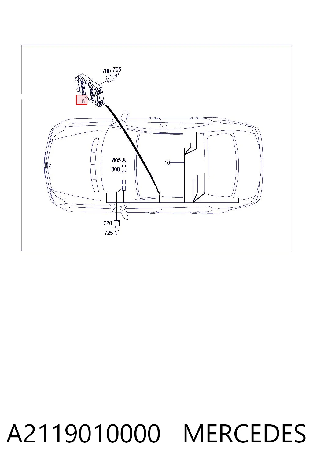 Перемикачі Mercedes E седан (W211) (2002 - 2008) ціна, від 79.37 USD