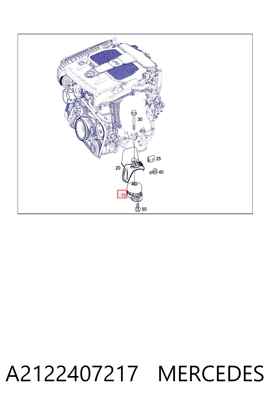 A2122407217 Mercedes Подушка передньої опори двигуна