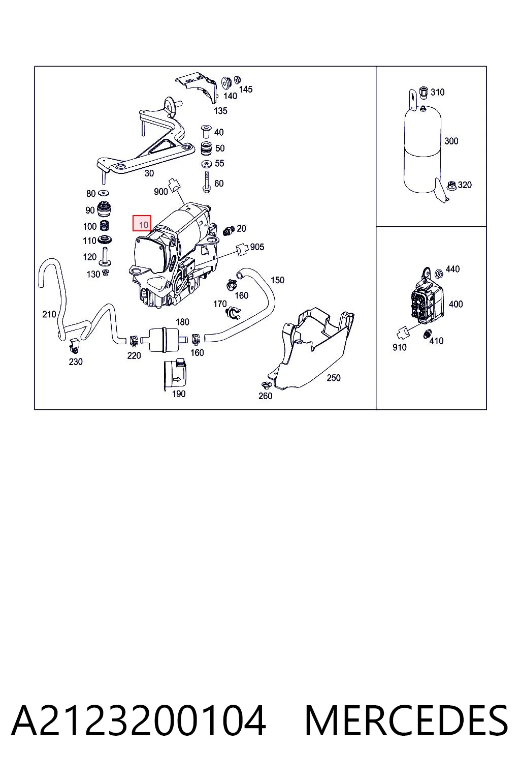 A2123200104 Mercedes Компресор підкачки амортизаторів