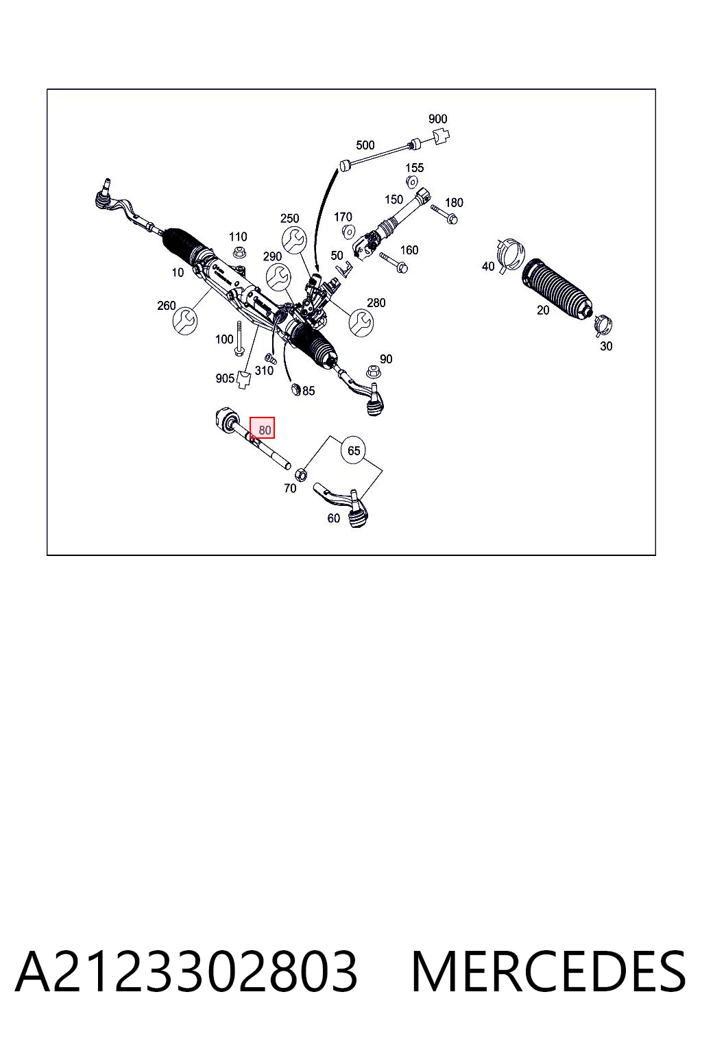 A2123302803 Mercedes Тяги кермові