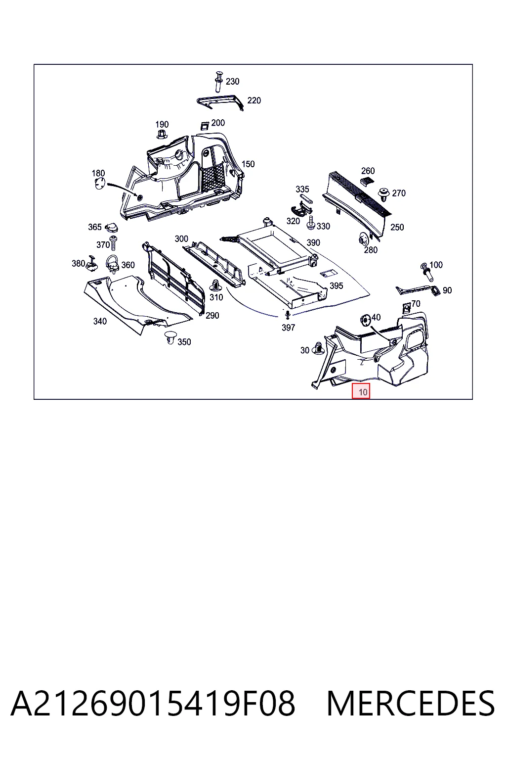 Купити A2126901541 Mercedes 