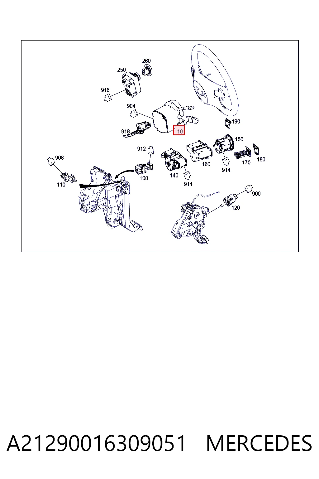 Перемикачі Mercedes A2129001630 ціна, від 135.97 USD