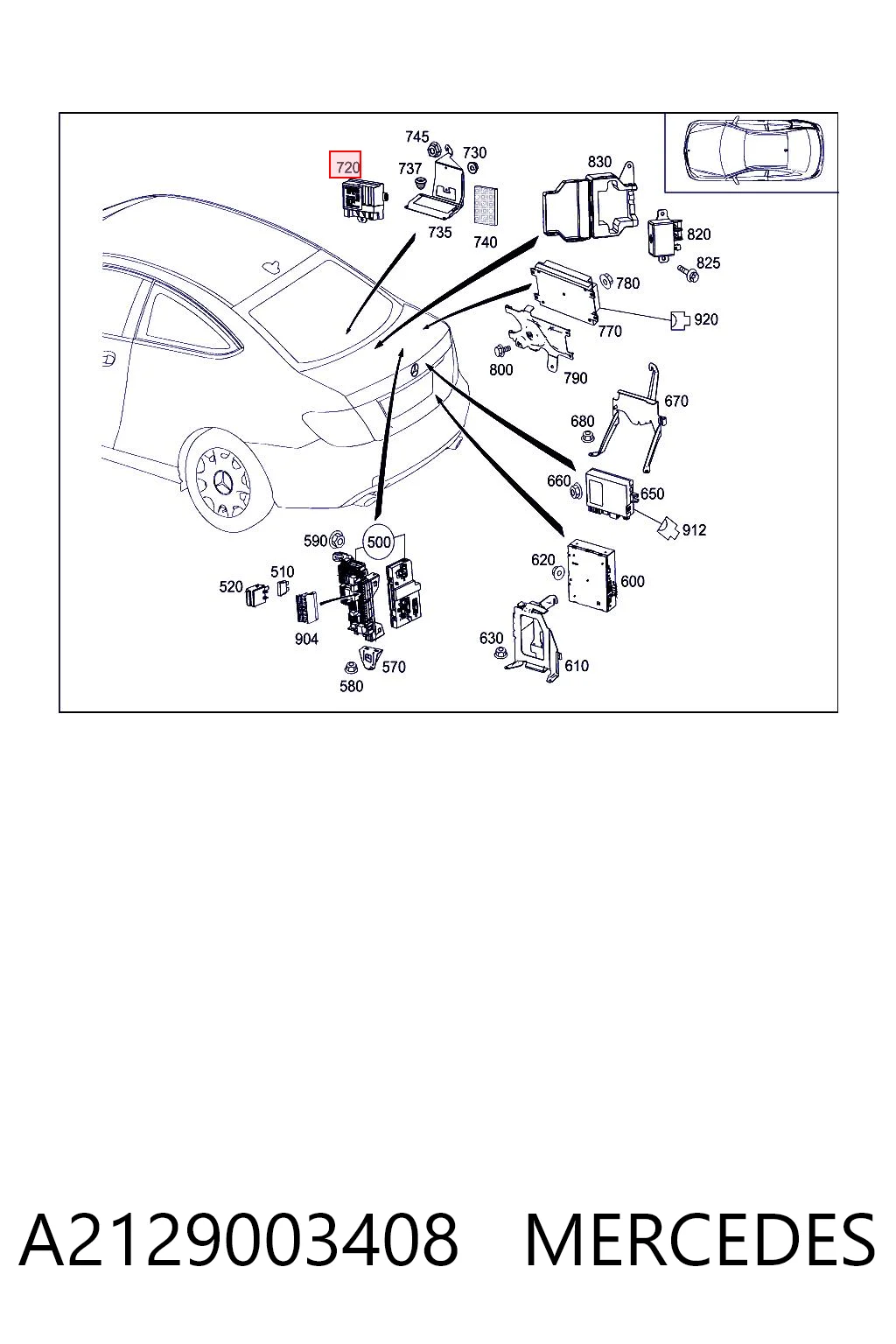 A2129003408 Mercedes Модуль управління (ЕБУ) паливного насоса