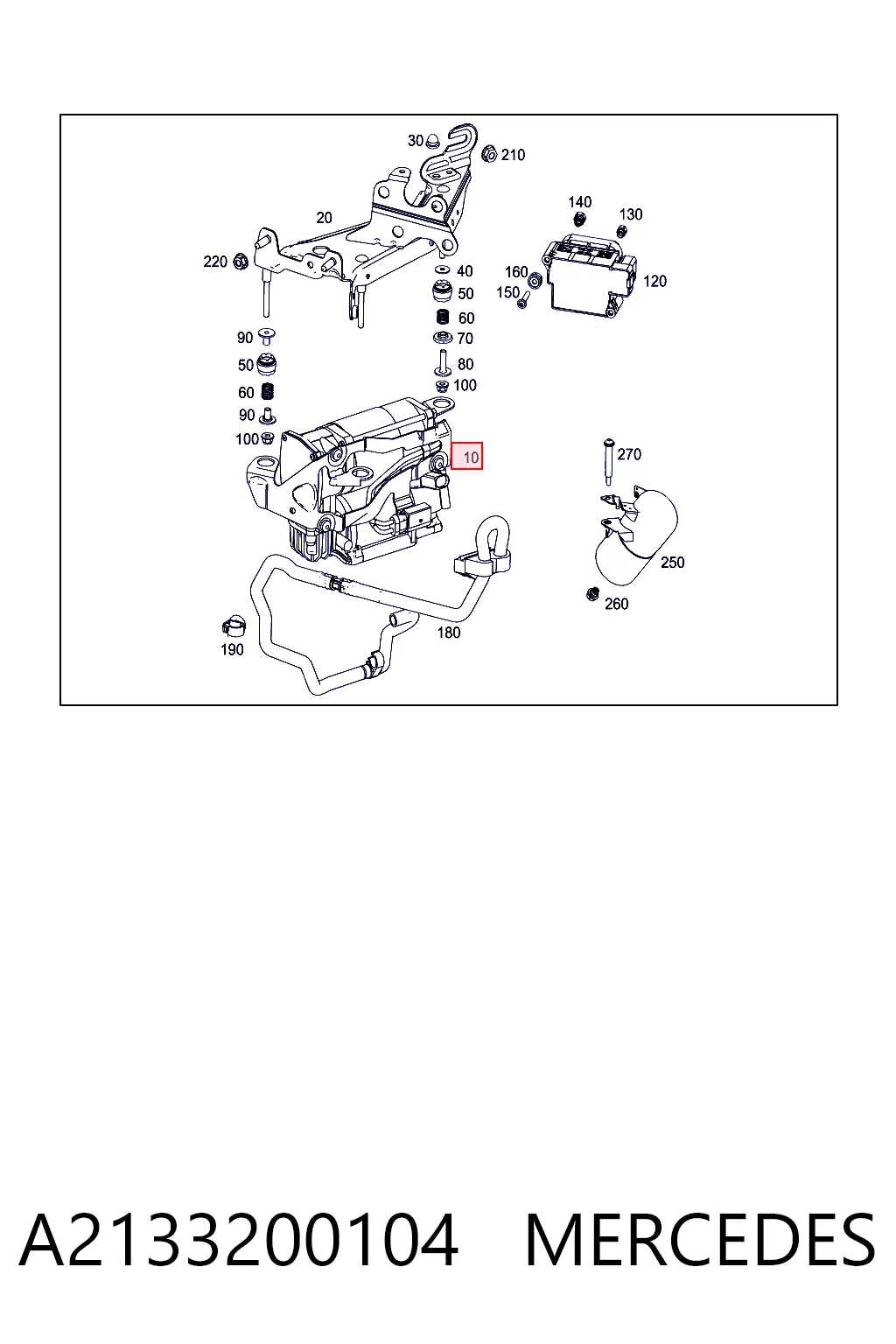 A2133200104 Mercedes Компресор пневмоподвески