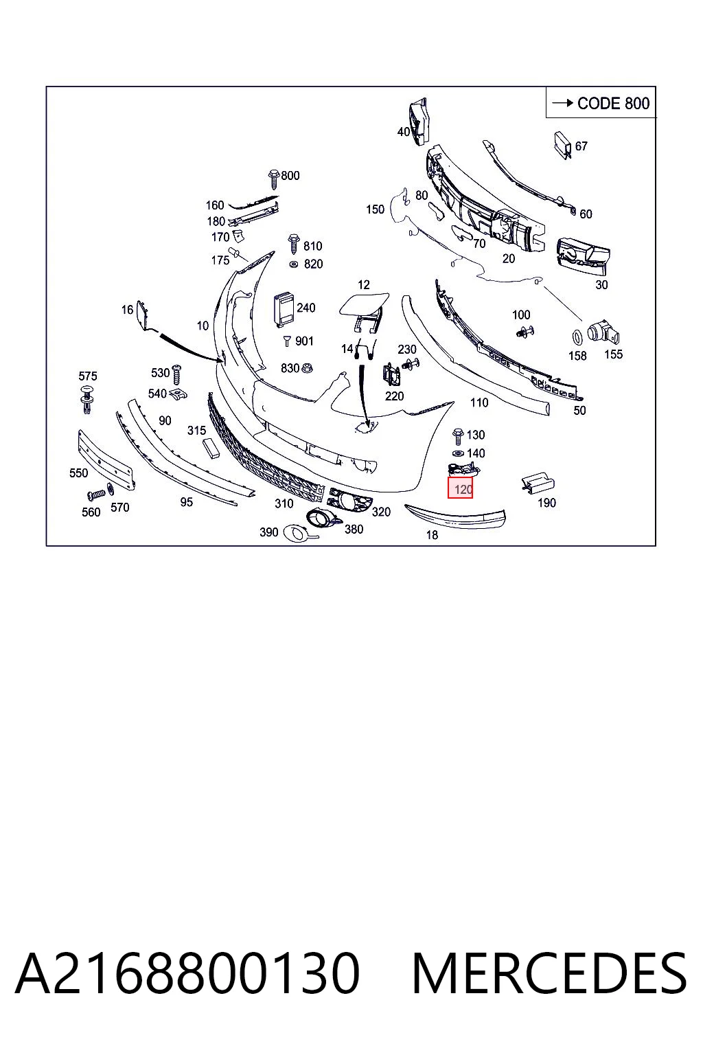 A2168800130 Mercedes