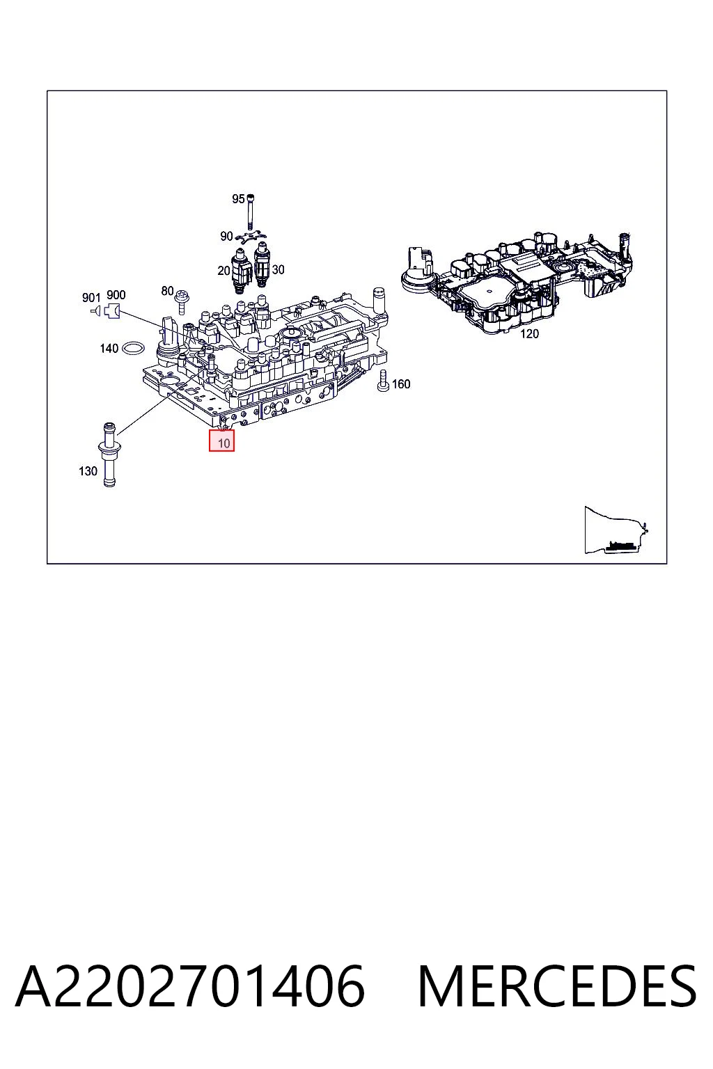 Блок клапанів АКПП A220270270687 Mercedes