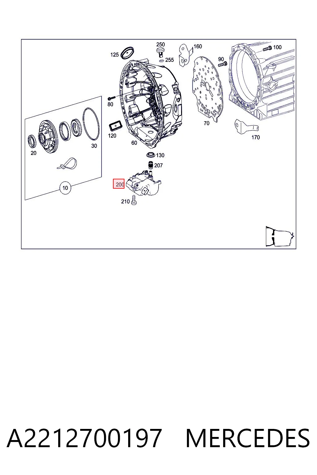 A2212700197 Mercedes 