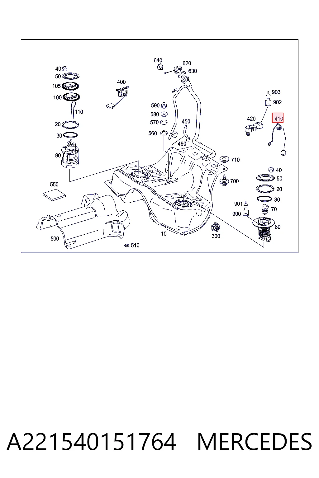 A221540151764 Mercedes Датчик бензобака