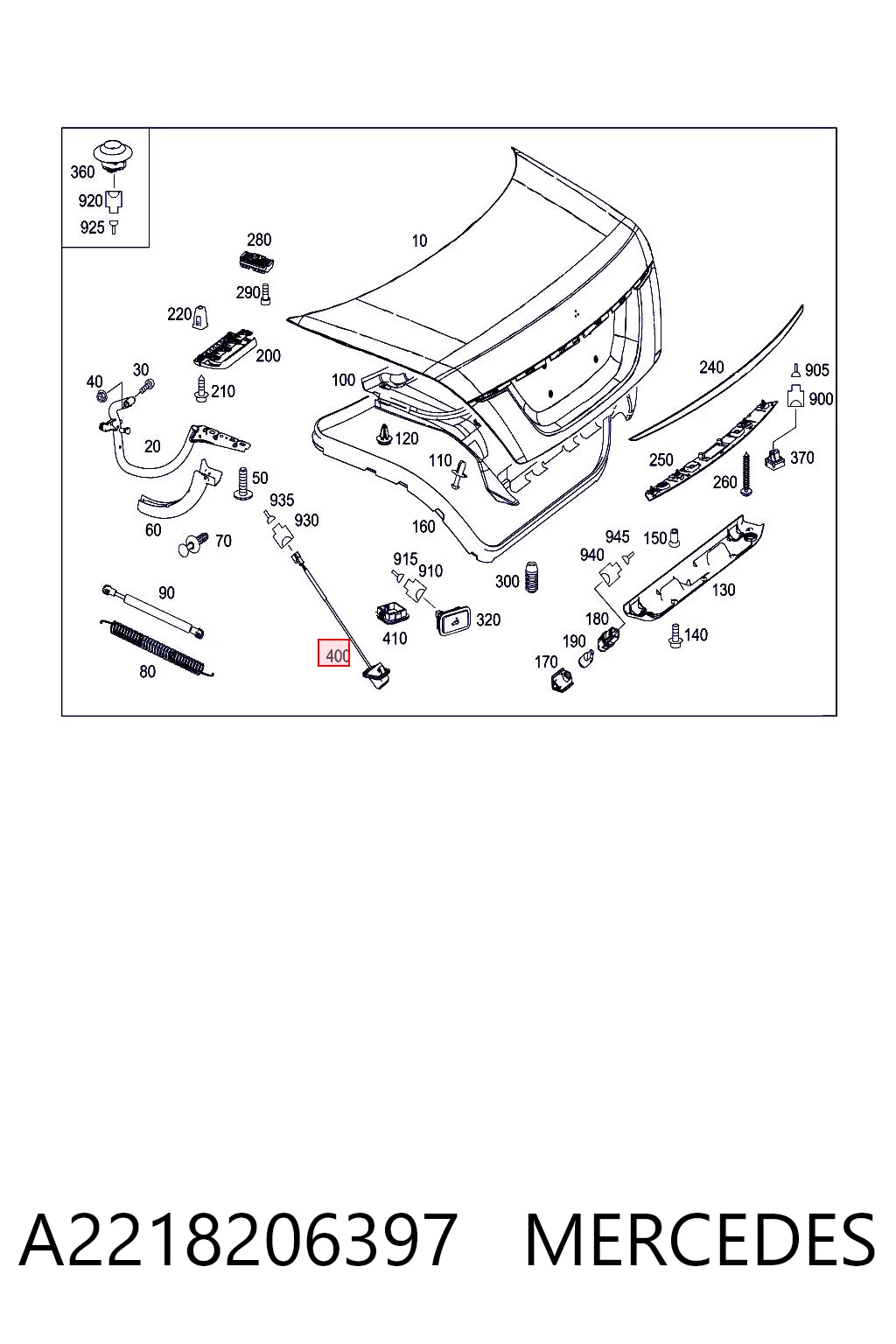 A2218206397 Mercedes Камера заднього виду