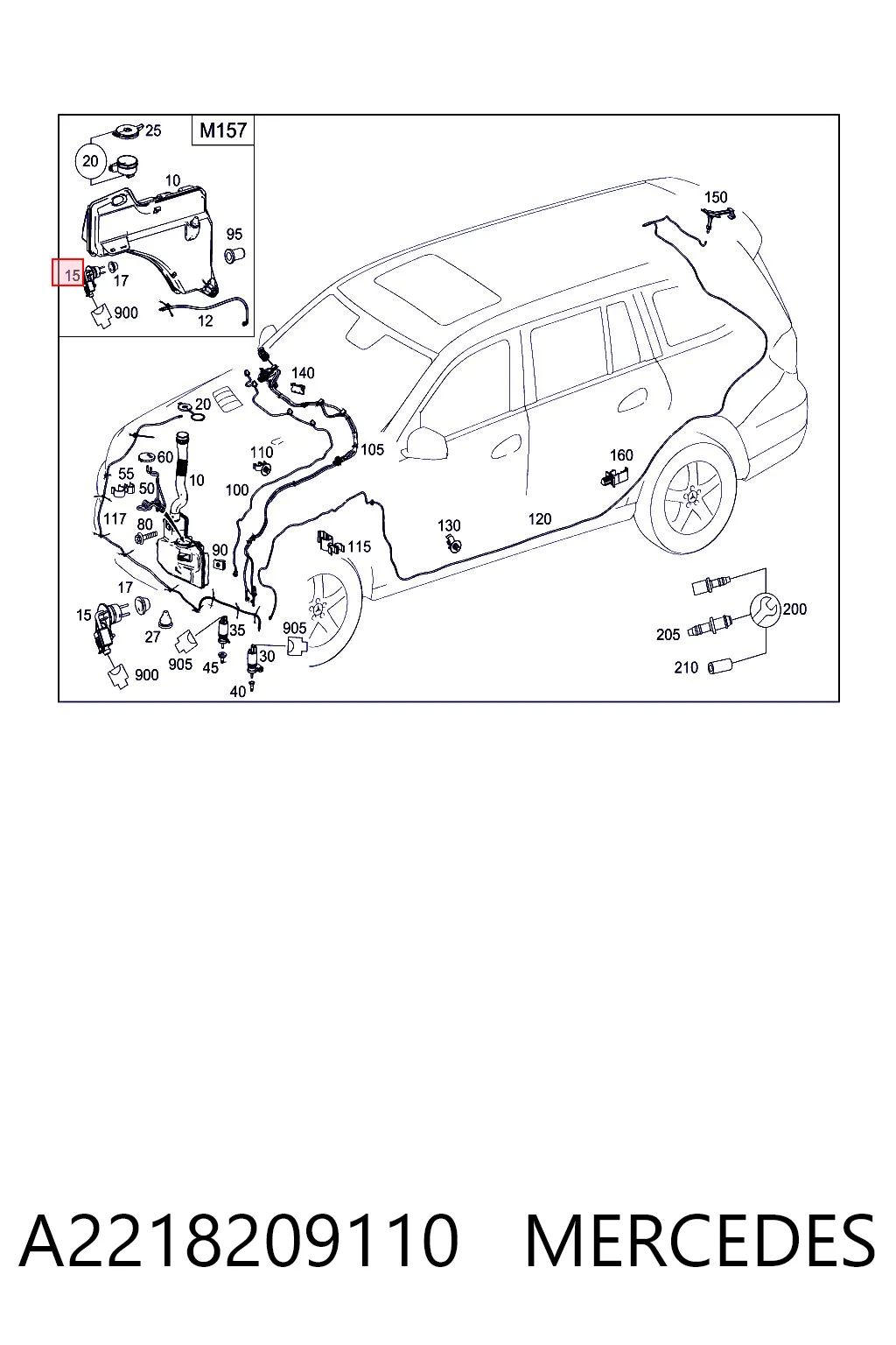 A2218209110 Mercedes Датчик рівня бачка склоомивача